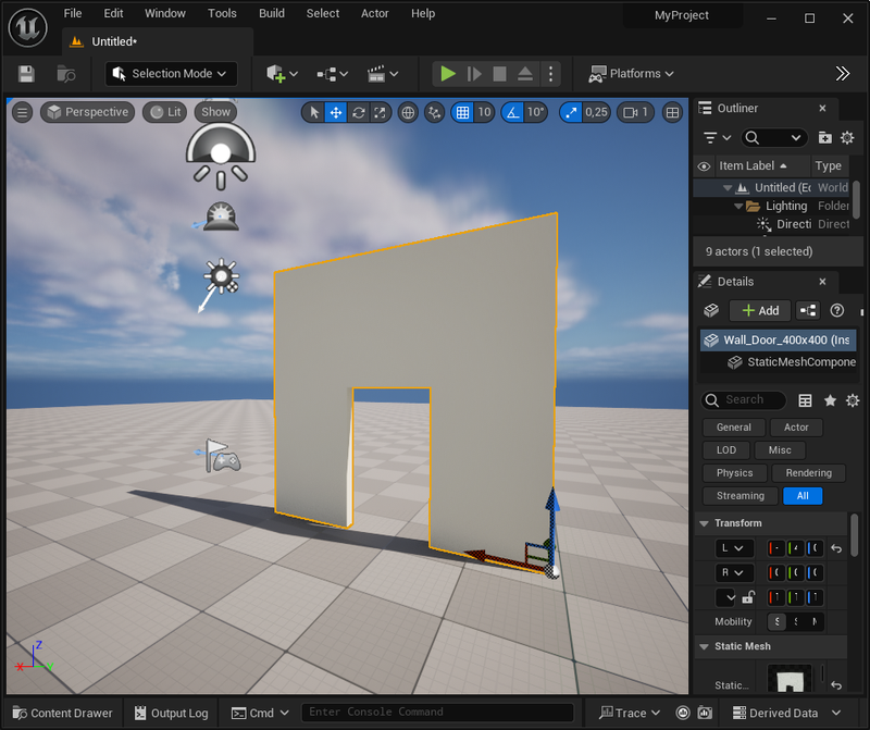 Настройка Unreal Engine