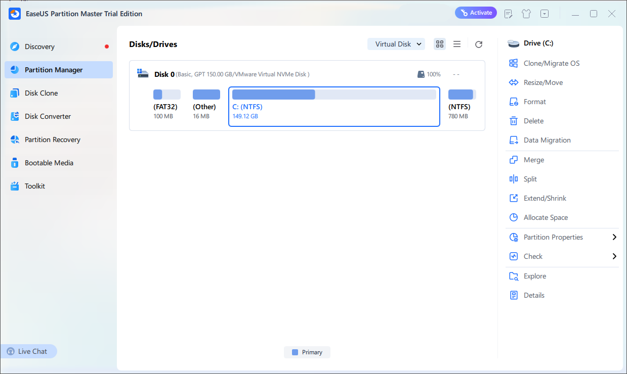 Программа EaseUS Partition Master