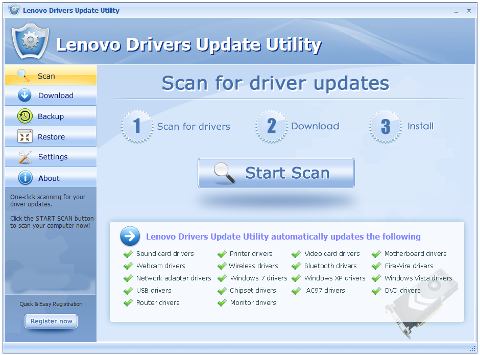 Программа Lenovo Drivers Update Utility