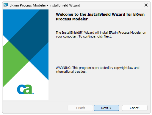 Установка AllFusion ERwi Process Modeler