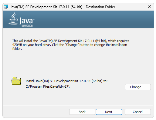 Установка Java SE Development Kit 17