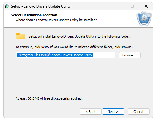 Установка Lenovo Drivers Update Utility