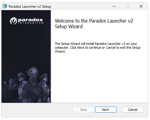 Установка Paradox Launcher