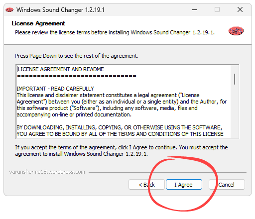 Установка Windows Sound Changer